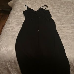 Maxi dress high low with shear material over bottom